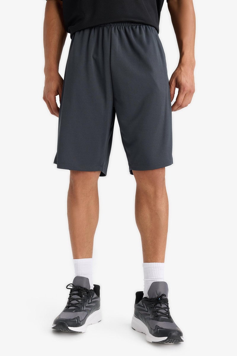 DeFacto Grey Man DeFactoFit Standard Fit Sports Shorts Casual - Image 5